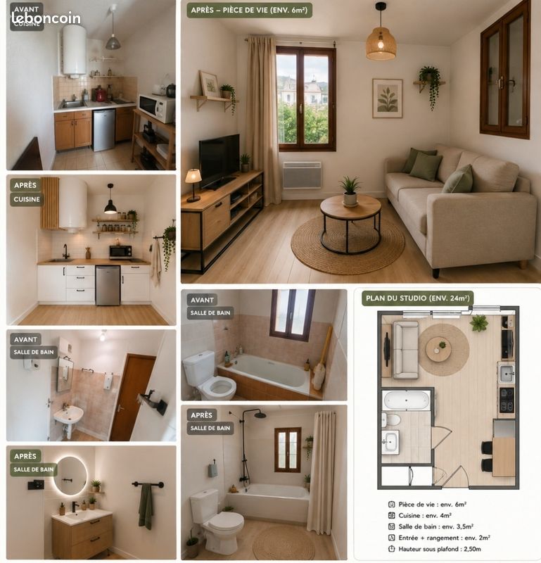 Appartement 1 pièce 20 m² · à Gap · 20 m² · 390 €
