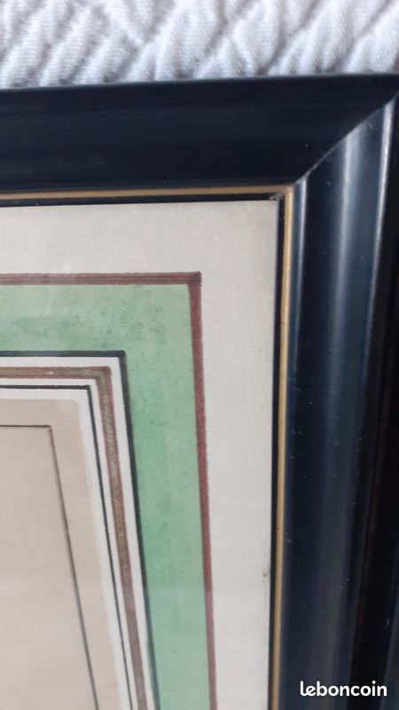 Lot de 2 gravures anciennes encadrées Maquet (image 6)