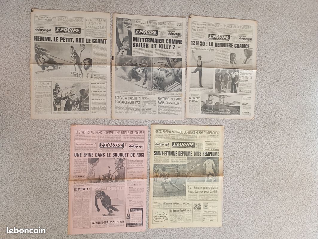 JEUX OLYMPIQUES d'hiver 1976 (journal l'équipe) (image 2)