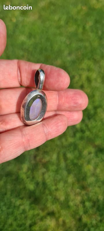 Pierres et Minéraux. Pendentif Péristérite Argent (image 3)