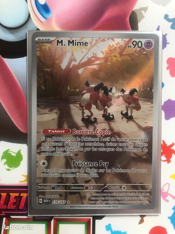 Pokemon 151 carte M. Mime 179/165 MEW fr (image 1)