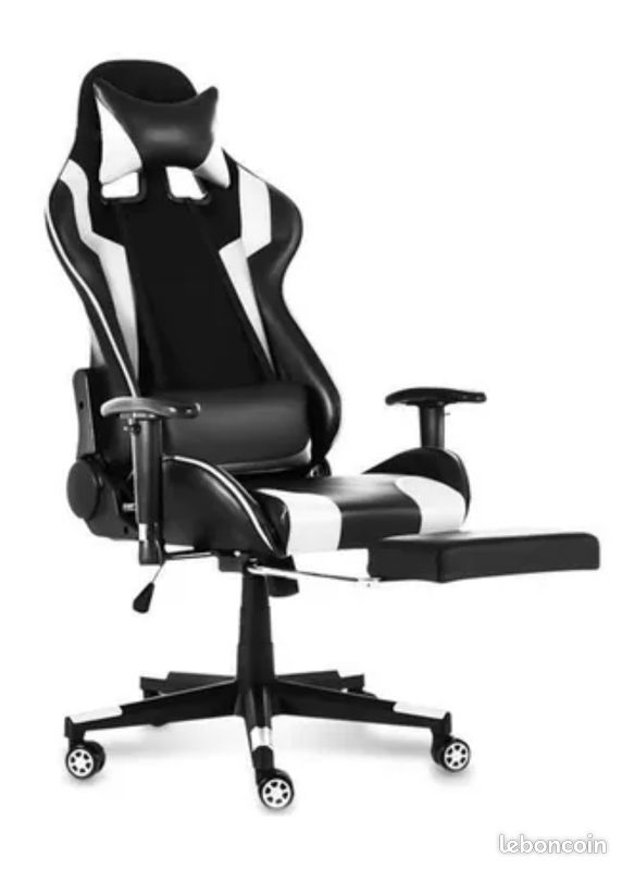 Chaise de Bureau Fauteuil Gamer Réglable (image 1)