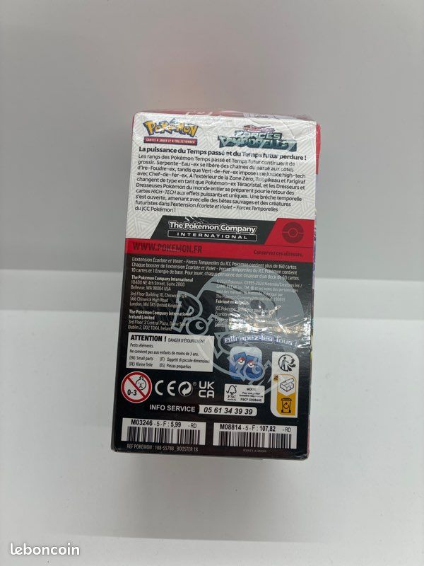 Demi display scellé de 18 booster cartes Pokémon ev5 forces temporelles (image 3)
