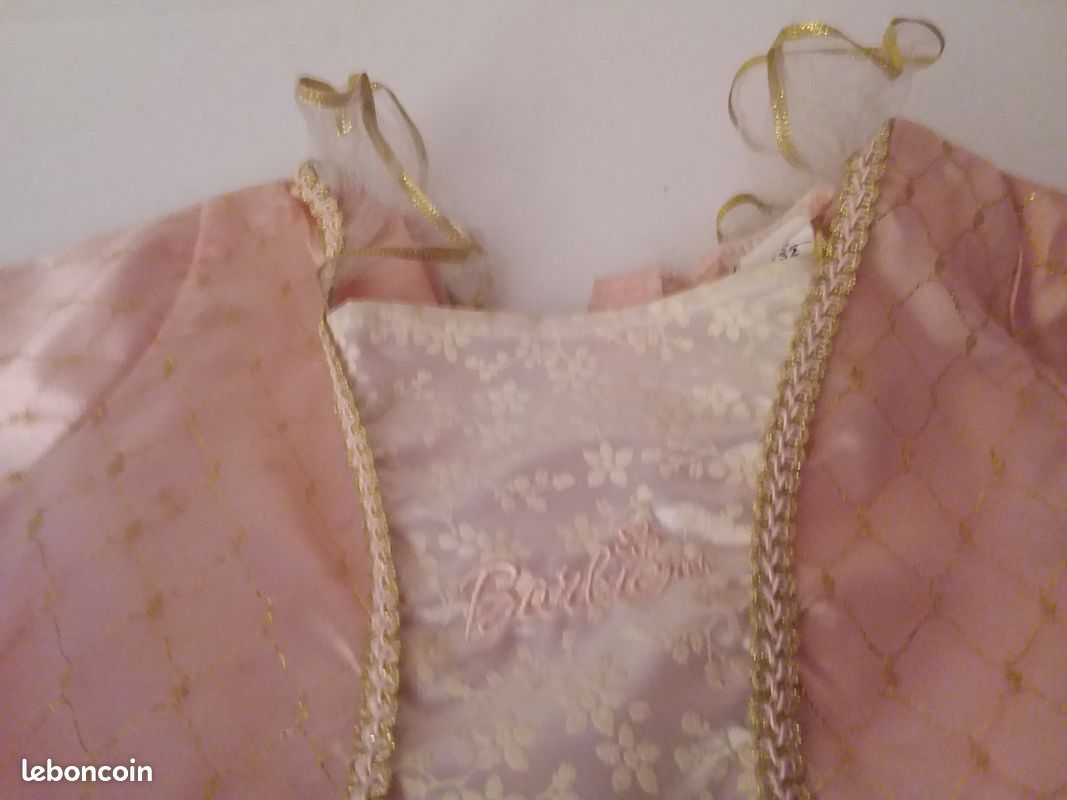 Déguisement princesse Barbie + 1 diadème+ 1 collier étoile avec brillants (image 3)