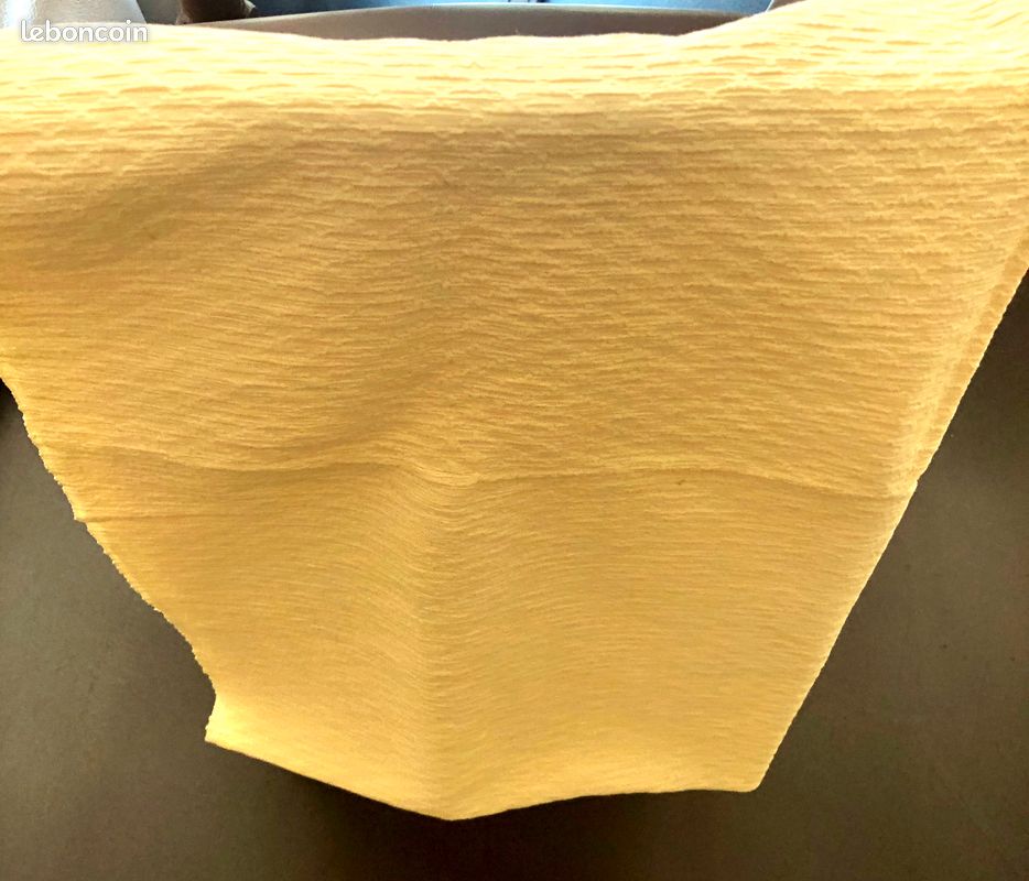 Tissu coton Broché jaune citron100% coton 236 x 88 cm (image 8)