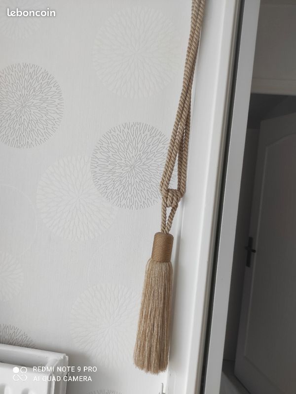 Embrasse rideaux grande taille beige (image 2)