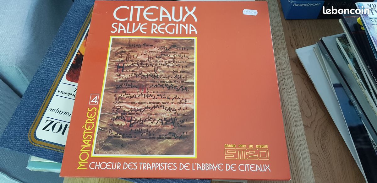 Vinyle 33 tours SALVE REGINA. Choeur de trappistes de l’Abbaye de Citeaux (image 1)