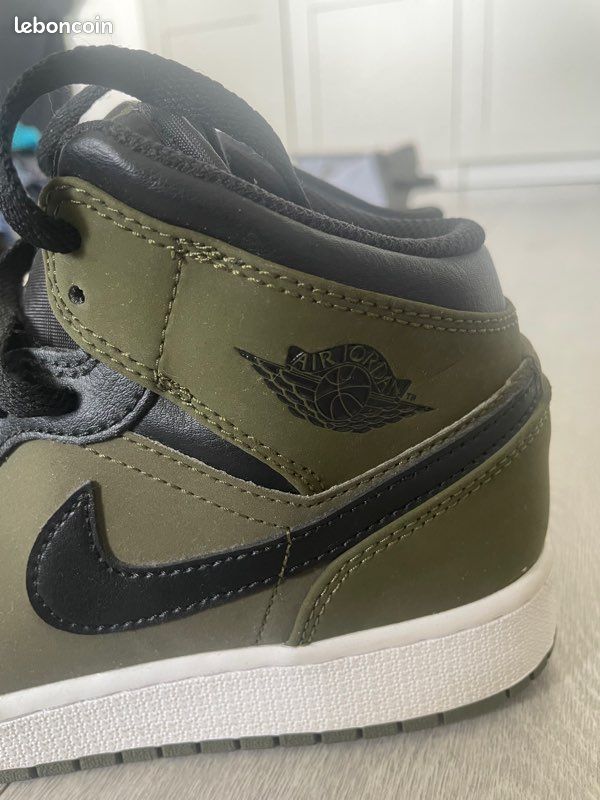 Jordan 1 Mid Olive Canvas (image 4)