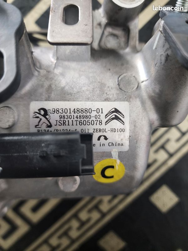 Compresseur clim CITROEN C3 III Peugeot 208 2008 partner9830148880 (image 2)