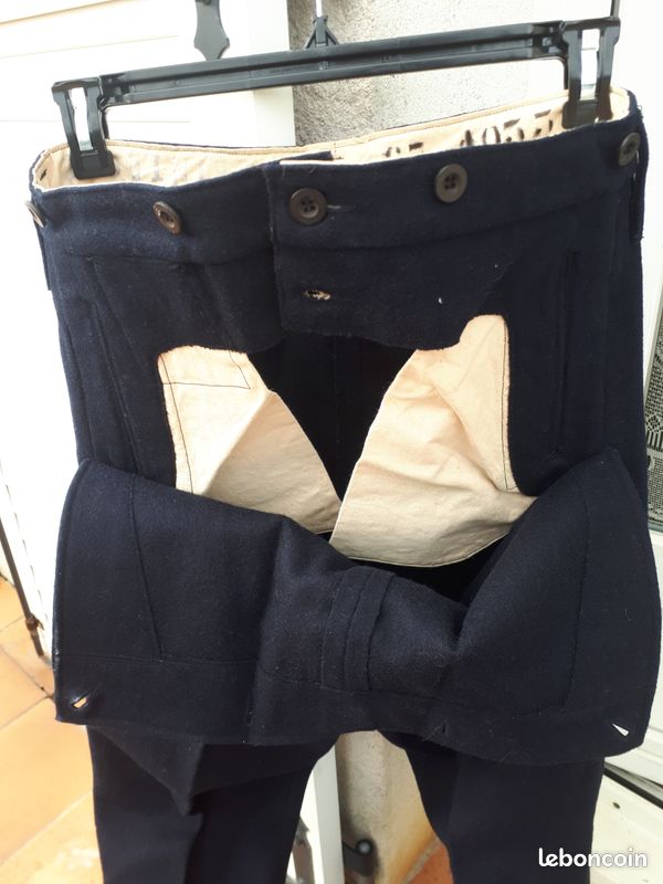 Pantalon à pont ancien en laine T 42, guerre Algérie (image 2)