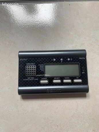 Seiko STMX1 Accordeur Chromatique à Pinces Gris - Métronome Précis Pour Instruments De Musique