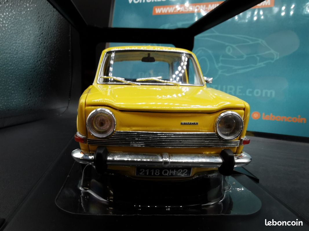 SIMCA 1000 LS Jaune Maya 1974 Voiture de Collection NOREV 1/18