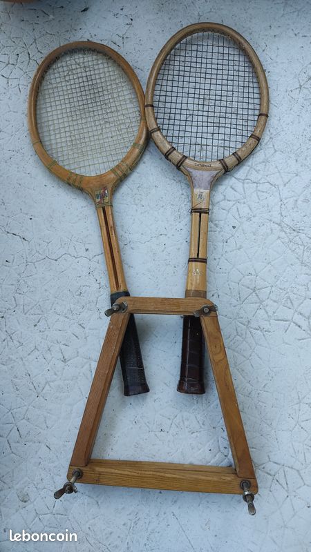 Ancienne Presse à Raquette De Tennis En Bois - Vintage - Fabriquée Au Japon - Objet Déco