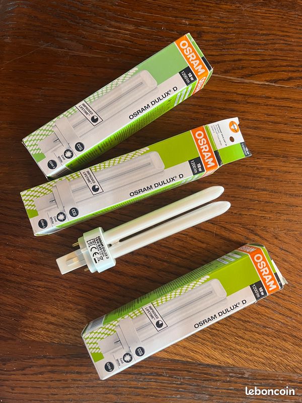 Lot De 5 Ampoules OSRAM DULUX D 18W/830 - Blanc Chaud, Culot G24D-2 - 1200 Lumens