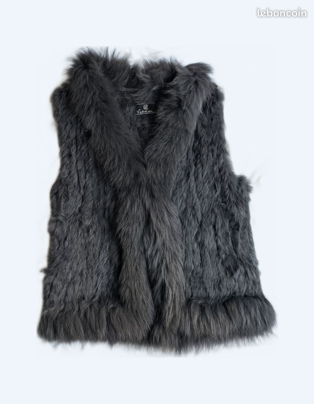 Gilet sans manche fourrure lapin Vêtements