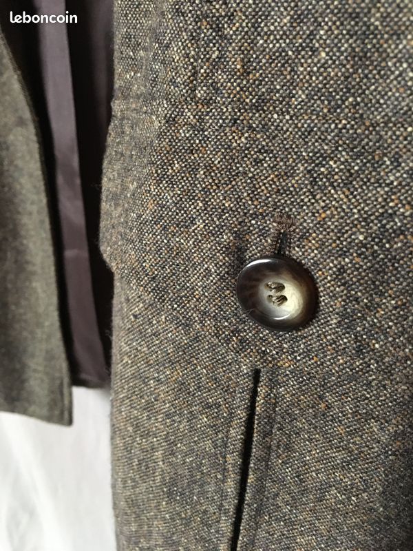 Belle veste vintage tweed marron clair IBT Inbetween coupe saharienne taille 40 (image 6)