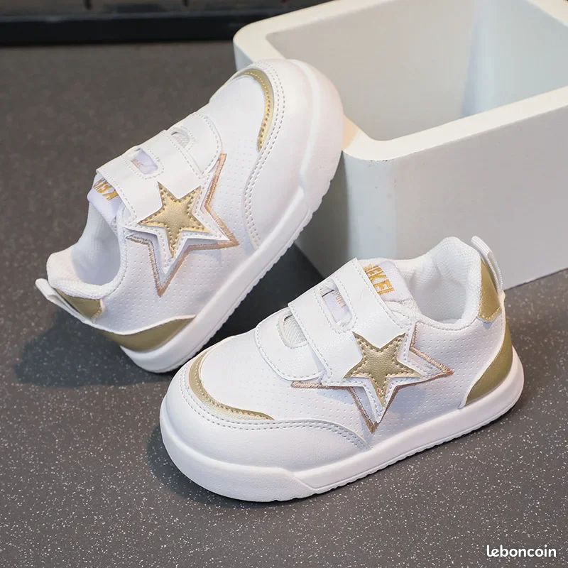 Chaussures bébé en cuir microfibre Semelle souple Baskets