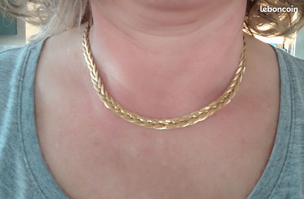 Collier et bracelet chaine tressées (image 6)