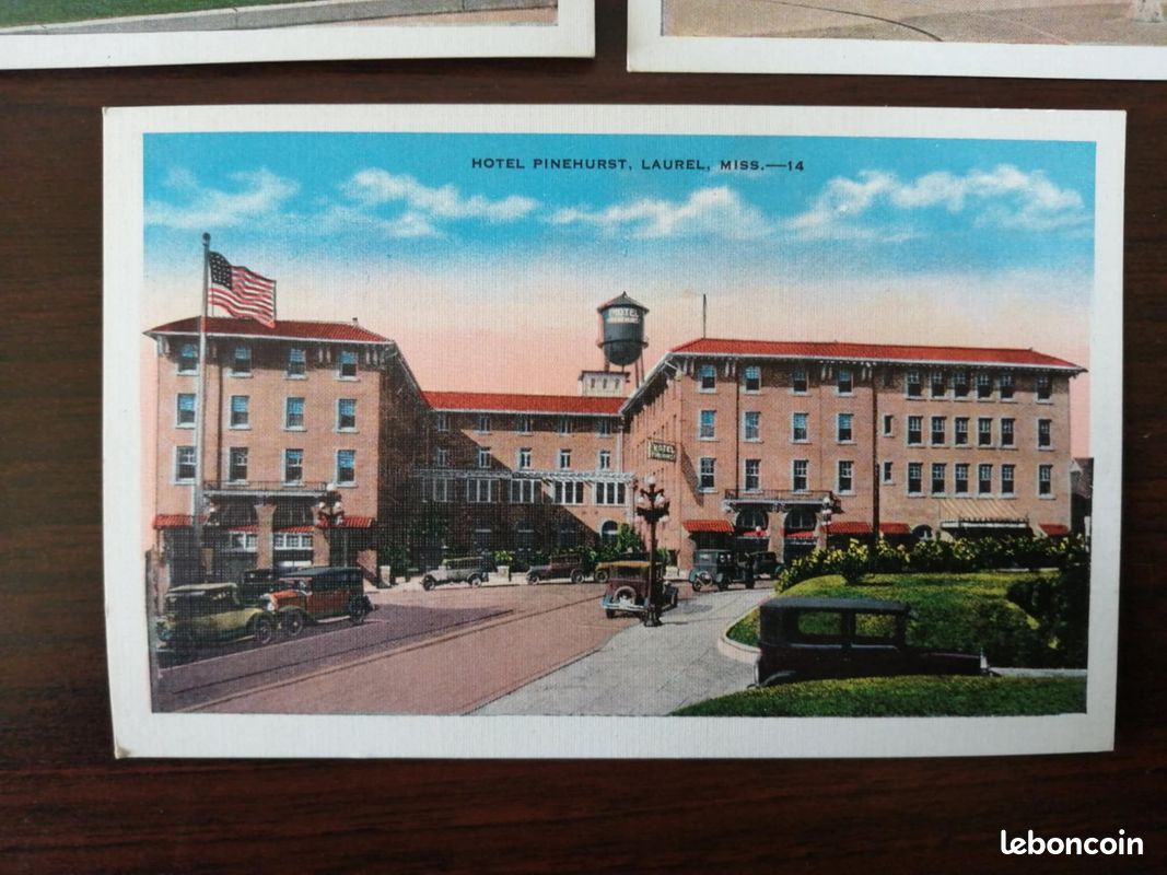 5 anciennes cartes postales, Laurel, Mississippi, états unis, vierges, couleurs (image 4)