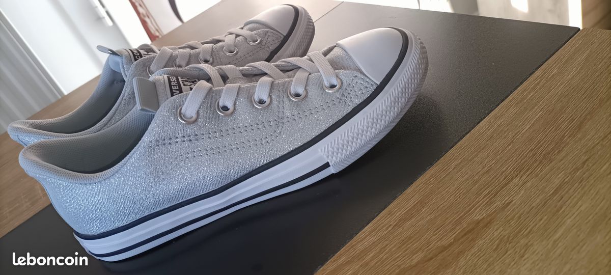 Converse all star basket argentée fille 34 neuve (image 11)