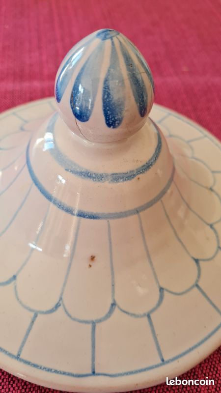 Couvercle ancien de soupière en céramique (image 2)
