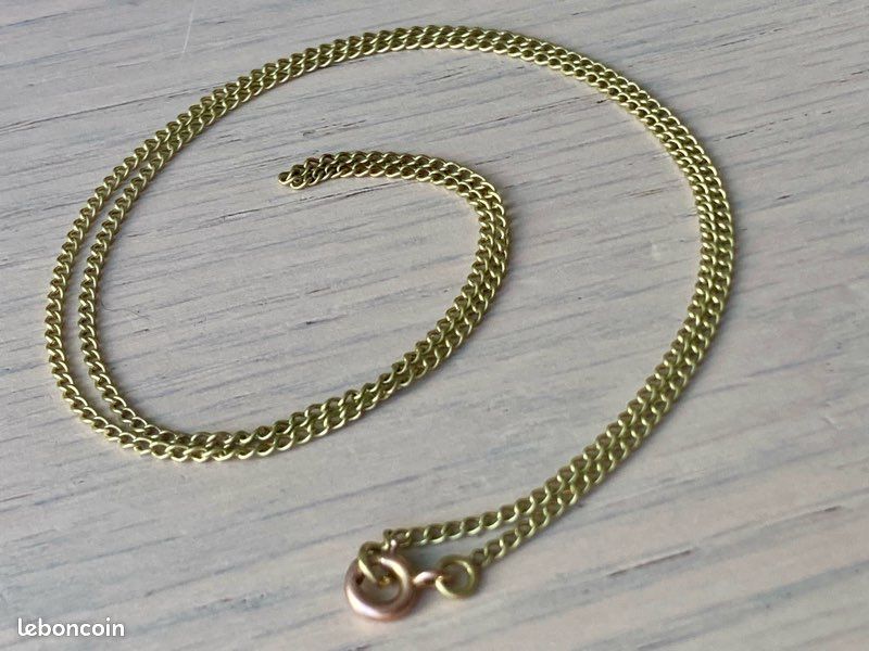 Chaîne en or jaune 18k (750/1000) — Maille gourmette — 3,41 g (image 8)