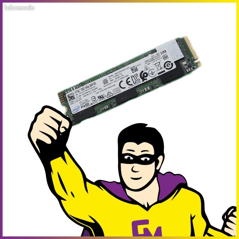 SSD NVMe 2280 512Go Intel 660P SERIES SSDPEKNW512G8H P/N