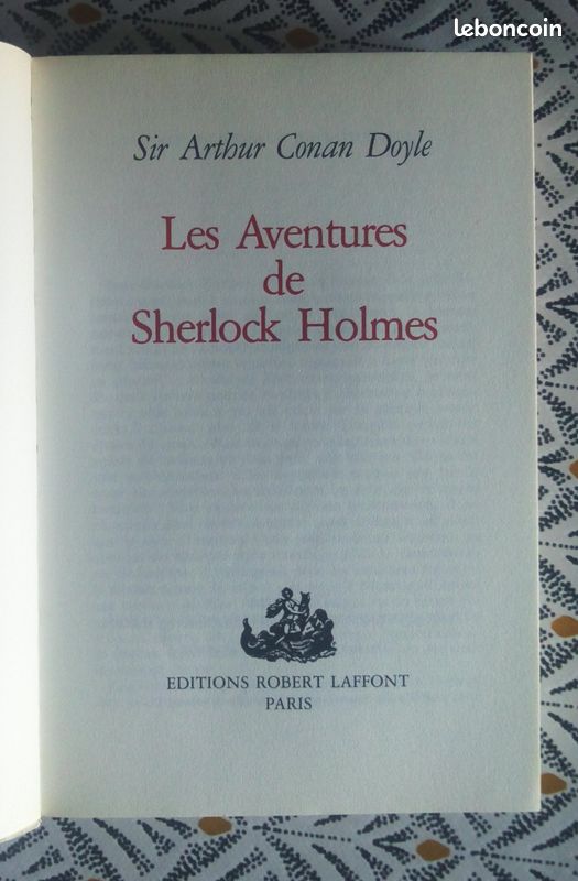 Le cycle Sherlock Holmes : Les aventures de Sherlock Holmes Robert Laffont 1975 (image 6)