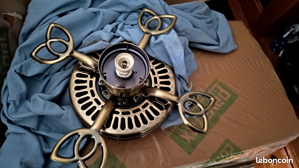 Ventilateur de plafond 1xE27/70W/230V d. 132 cm marron/doré (image 4)