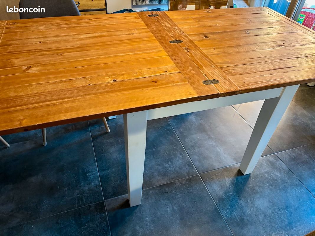 Table en bois pliante 90x90 et 180x90 (image 1)