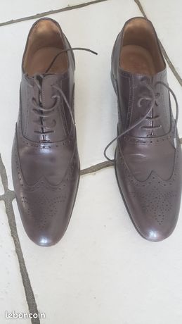 Chaussures Delaware Richelieu LOUIS VUITTON T44 cuir marron