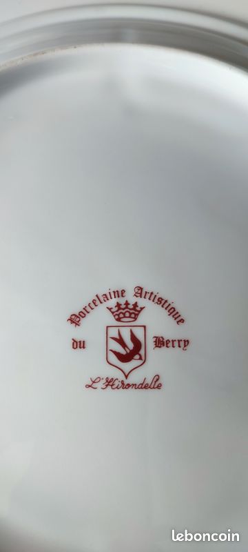6 assiettes en porcelaine hirondelles (image 3)