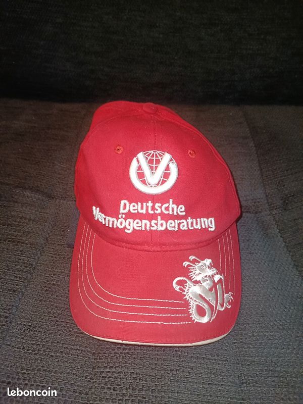 Casquette Michael Schumacher Ferrari - Non Signée - Pour Vitrine - Occasion
