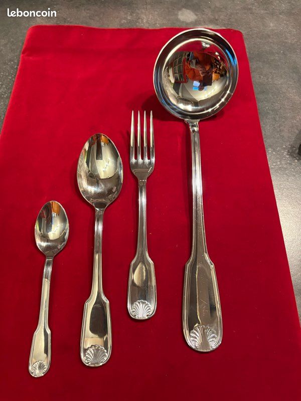 Menagere Metal Blanc 37 Pieces Et Couverts De Service A Poisson Art Deco