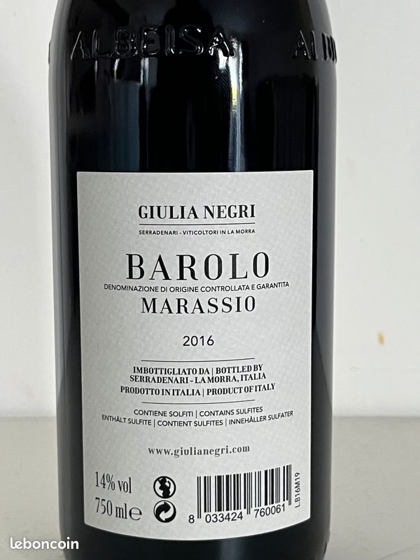 BAROLO DOCG MARASSIO 2016 de Giulia NEGRI (image 7)