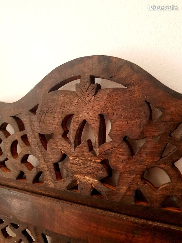 Paravent sculpté main en bois (image 2)
