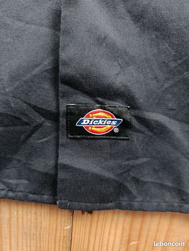 Chemise Dickies Flex Homme XL Noire Workwear Manches Longues USA #P180 (image 4)