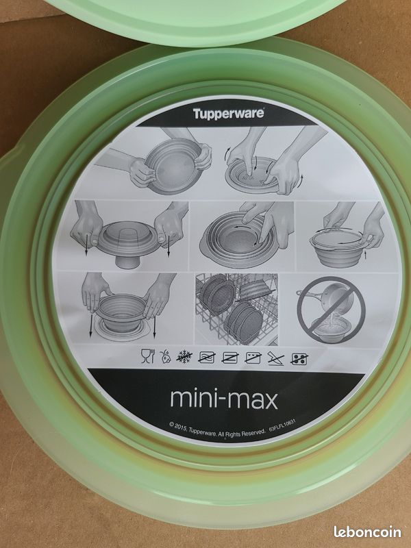 Boîte hermétique 950 mL pliable Minimax Tupperware neuve emballée (image 9)