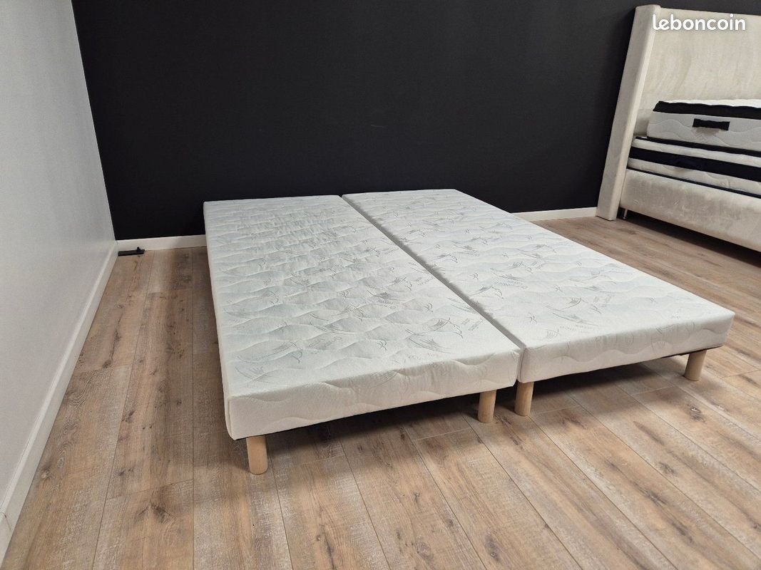 Neuf sommier tapissier + pieds. Livraison gratuite (image 3)
