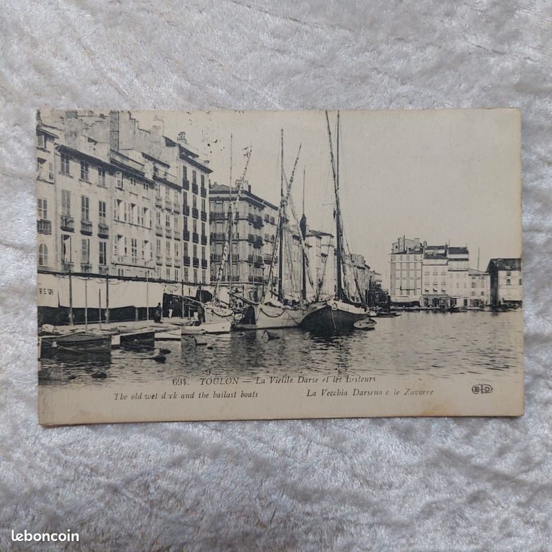 Carte Postale Ancienne Toulon Les Quais - Var 83 - Noir Et Blanc - Années 1900