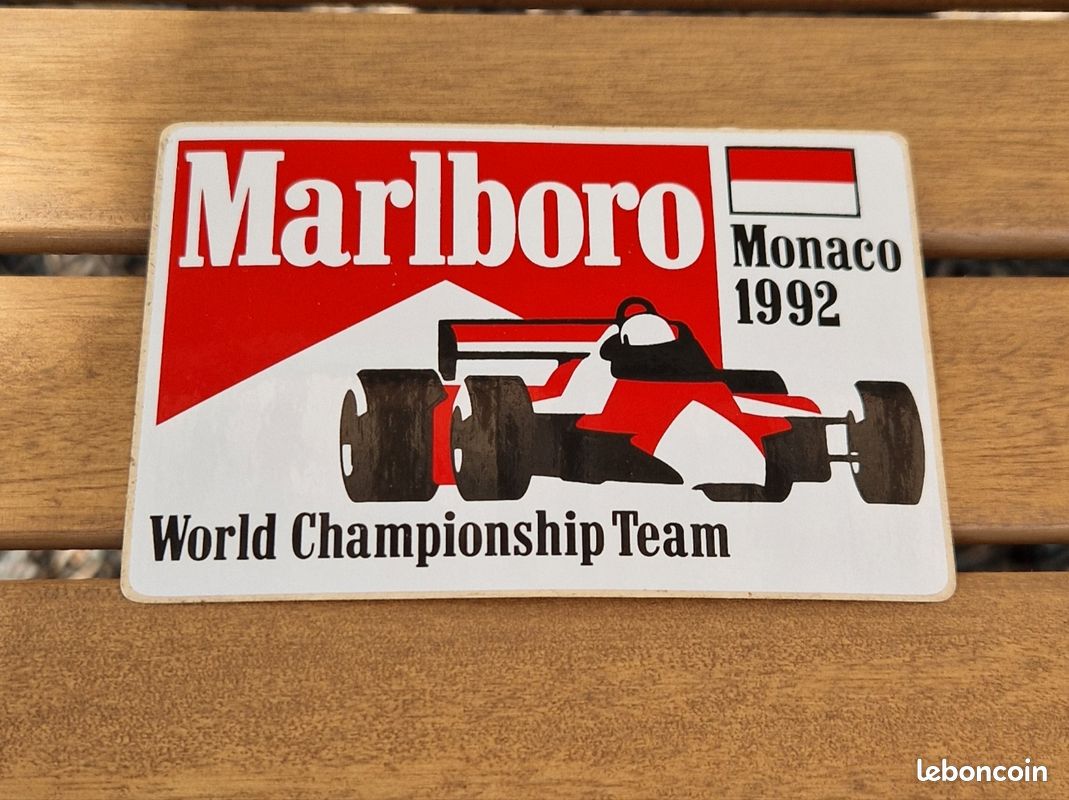 Autocollant Vintage Marlboro Monaco 1992 - Sticker Auto Tuning - Occasion