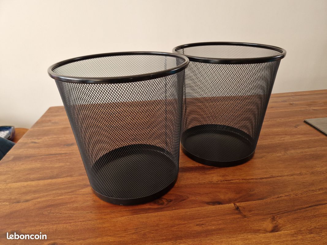 Lot de 2 poubelles de bureau (image 1)