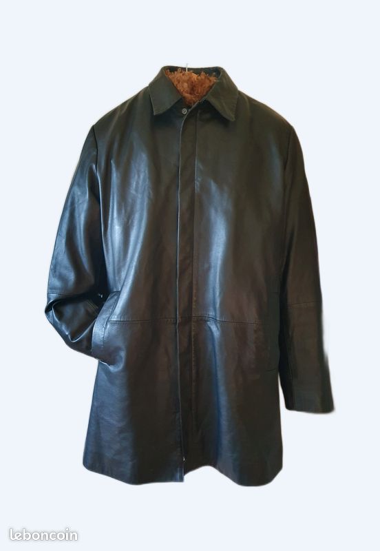 Veste cuir agneau De fursac TL TBE Noire Vêtements