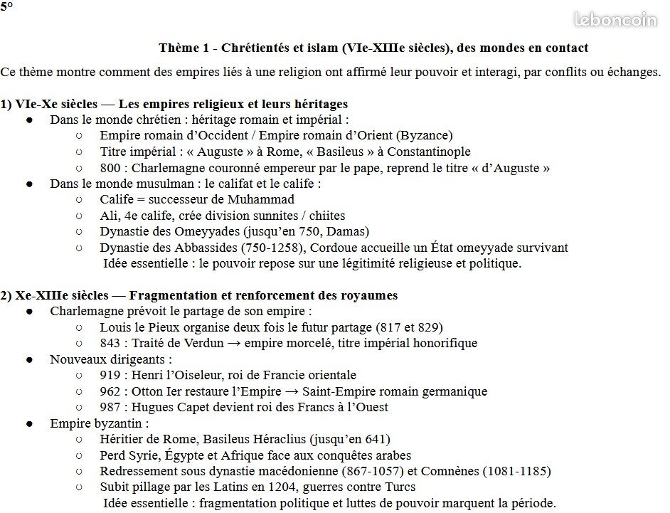 Ressources de révision – Histoire Brevet des collèges (image 1)