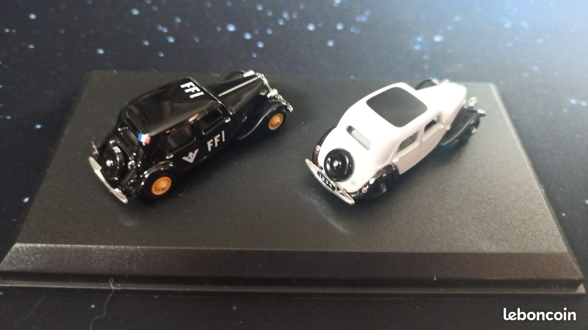 Duo De Miniatures Citroën 1934 Et 1944 - échelle HO 1/87, Occasion En Excellent état Avec Boîte D'origine