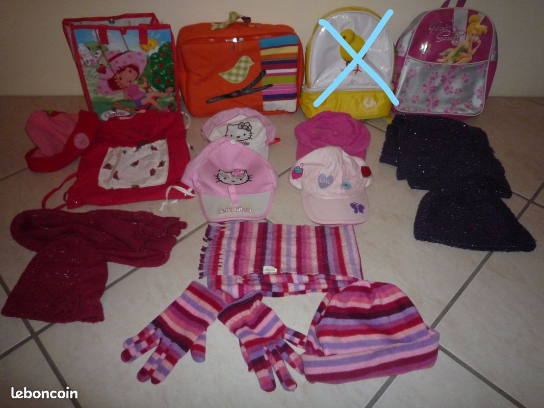 Lot sac,cartable,casquette,bonnet,écharpe,gant (image 1)