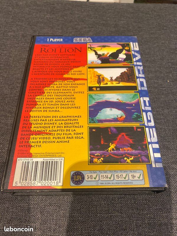Le roi lion megadrive complet (image 3)