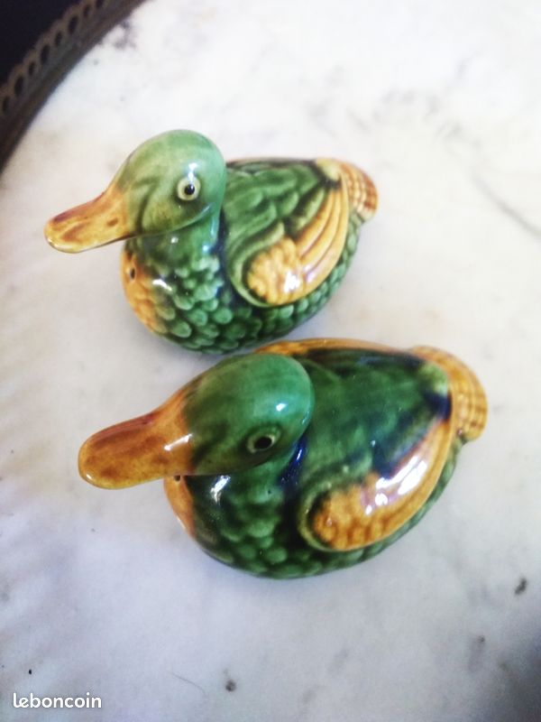 Salière & Poivrier céramiques canards (vintage) (image 2)