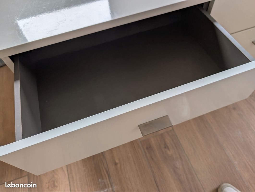 Meuble bas Habitat blanc laqué (image 4)