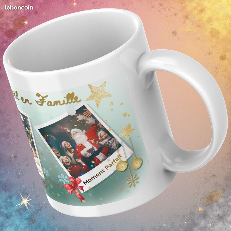 Mug Joyeux noel Papa et ses confiseries rétro - Personnalisé - Cadeau